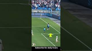 Khvicha Kvaratshkelia GOAL vs Sassuolo 😍  CROWD REACTION shorts napoli [upl. by Osnofla]