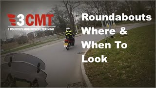 Motorcycle Skills  Where should I look at the roundabout [upl. by Nasaj]