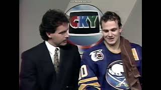 Dale Hawerchuk Interview Dec 4 1991 Buffalo Sabres  Winnipeg Jets [upl. by Pail]