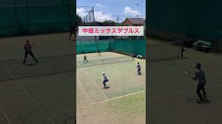 2023722中級ミックスダブルス試合風景 テニス tennis レオーネカップ 試合 leone 大会 草トーgame [upl. by Bennion]