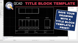 QCAD Drawing Title Block Template amp Printing  QCAD CAM [upl. by Vadnee]