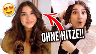 ES KLAPPT 😍 SOCKEN LOCKEN OVERNIGHT CURLS OHNE HITZE 🧦‼️ SUPER EINFACH  Sanny Kaur [upl. by Hinda]