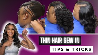 Thin Hair Sew in Tips and Tricks [upl. by Constancy598]