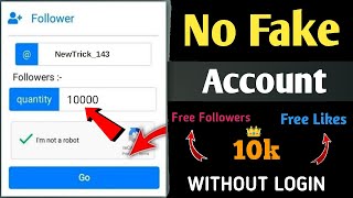 WITHOUT LOGIN get 10k Free instagram followers  instagram followers increase in 2024  New Trick [upl. by Bickart]