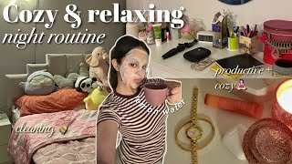 COZY amp RELAXING night routine 🧹💆🏻‍♀️✨self care relaxing real talks [upl. by Eiten]