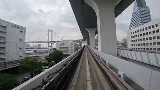 Japan Tokyo Yurikamome line from Shiodome to Shintoyosu station June 2023 [upl. by Roanne]