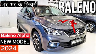 New BALENO 2024 Updated  Maruti Suzuki BALENO Alpha Top Model 2024 Review ll dreamcarindore ll [upl. by Ardnasac]