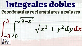 Integrales dobles coordenadas rectangulares a polares √x²y²dydx  La Prof Lina M3 [upl. by Moyna]