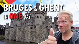 BRUGES and GHENT in ONE Day  Guide to Belgiums Medieval Towns [upl. by Solraced]