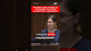 Matysiak atakuje koalicję quotwpychaniequot polityków do instytucji publicznych [upl. by Katti872]