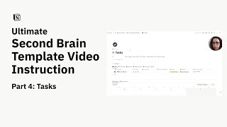 Tasks Manager  Ultimate Notion Second Brain Template Video Instruction [upl. by Brose]