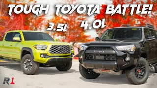 2023 Toyota Tacoma vs 4Runner Comparison amp 060  Now or Never [upl. by Aivekal]