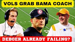 VOLS GRAB BAMA COACH TENNESSEE FOOTBALLVOLS FOOTBALL ALABAMA FOOTBALL GEORGIA FOOTBALL [upl. by Adeys]