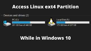 Access ext4 Linux Partitions and Drives on Windows 1011 [upl. by Korey]