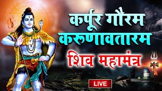 LIVE  सोमवार भक्ति  कर्पूर गौरम करूणावतारम  शिव मंत्र l karpur gauram karunavtaram  Shiv Mantra [upl. by Etnomaj]