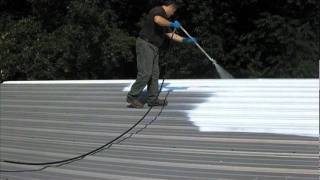 Spray Application of EPOXZ NRG Cool Roof Coating [upl. by Am]