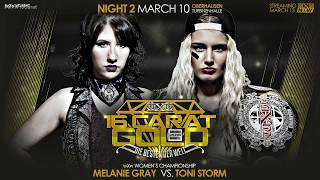 Toni Storm vs Melanie Gray  wXw 16 Carat Gold 2018 [upl. by Adnahc]