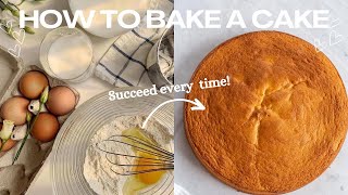 Basic vanilla cake recipe  super easy  the best recipe 🍰 [upl. by Selbbep452]