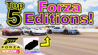 Top 5 BEST Forza Edition Cars in FH5 [upl. by Delmer]