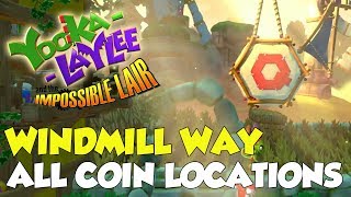 YookaLaylee And the Impossible Lair Windmill Way All Coin Locations [upl. by Tam]