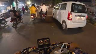 Exploring Sialkot Night Life on Bike Circular Road to Sialkot Cantt sialkot bikeroadtrip gopro [upl. by Robinia]