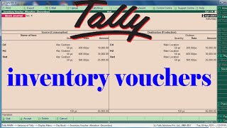 inventory voucher in tally erp 9  tally erp 9 in inventory voucher  inventory voucher in tally [upl. by Oiram834]