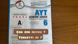 TERLETEN TÜRKİYE GENELİ ÖZDEBİR AYT6 Denemesi YORUMUM ilk1000 yks2024 özdebir [upl. by Liggitt]