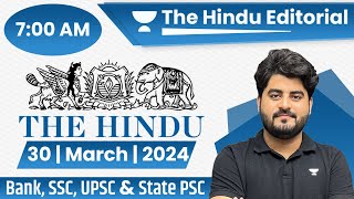 30 Mar 2024  The Hindu Analysis  The Hindu Editorial  Editorial by Vishal sir  Bank  SSC  UPSC [upl. by Etneciv]