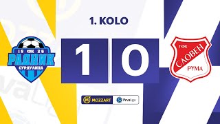 Mozzart Bet Prva liga Srbije 202425  1Kolo RADNIK – SLOVEN 10 10 [upl. by Malena]