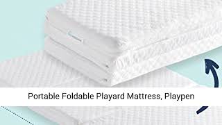 hiccapop Trifold Pack n Play Mattress Pad with Firm for Babies amp Soft Toddlers Sides  Reviews [upl. by Natsirhc]