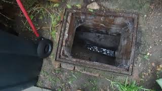 Blocked Drain with bad Rat damage to clear running Unblocked Drain [upl. by Gierk228]