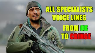 Battlefield 2042  All Specialists Voice Lines [upl. by Noneek29]