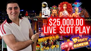 25000 Live Casino Play amp JACKPOTS  High Limit Slot Machines [upl. by Benis]