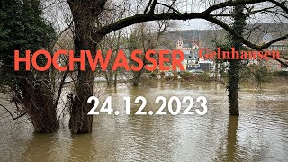 Hochwasser in Gelnhausen  24122023  MainKinzigKreis [upl. by Trebleht72]