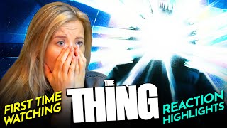 Mia creeped out by THE THING 1982 Movie Reaction FIRST TIME WATCHING [upl. by Ssegrub]