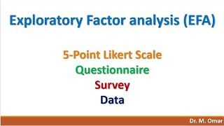 Exploratory Factor Analysis EFA [upl. by Katie190]