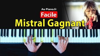 Mistral gagnant  Apprendre Musique Piano Facile Partition Aupianofr [upl. by Ree]