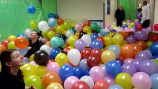 The Balloonery  2500 balloons  best office prank balloon room [upl. by Nnylimaj]