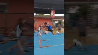 First and 2nd hurdles crossing l Hurdler l athlete l physicalfitnesswithmanoj l shorts [upl. by Ycak]