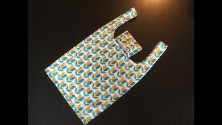 MAKE A TOTE BAG  THAT FOLDS INTO A POCKET  Pattern amp step by step instructions [upl. by Levison]