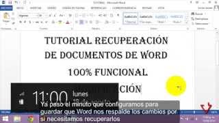 Recuperar cambios y documentos de Word 2013 [upl. by Einnok]