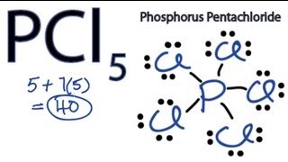 PCl5 Lewis Structure  How to Draw the Lewis Structure for PCl5 [upl. by Esta]