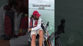 Rod holder for kayak doesn’t fail fishing kayakfishing humor schadenfreude [upl. by Sidnala]