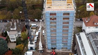 6 Charpente HOUOT  Résidence Carnot  Pose des balcons [upl. by Remmus]