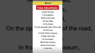 Time Adverbials  adverb Of Time englishgrammar tutorial englishtutorial shortsfeed grammar [upl. by Ennairb]