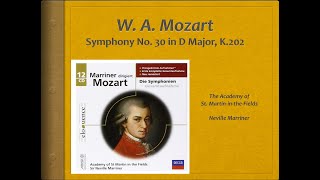 Mozart Symphony 30 k202  Video Score  ASMF Marriner [upl. by Leeke]