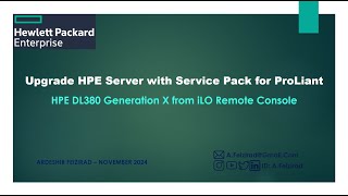 Upgrade HPE Server with Service Pack for ProLiant SPP [upl. by Aleihs546]