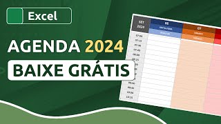 AGENDA 2024 em EXCEL – DOWNLOAD GRÁTIS [upl. by Noreht644]