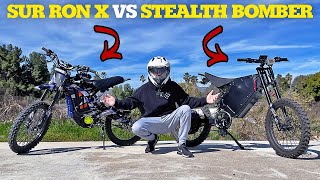 60v Sur Ron X VS 72v 12000w Stealth Bomber Ebike [upl. by Church]