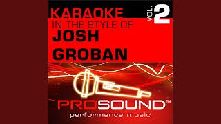 Let Me Fall From Cirque Du Solei Karaoke Instrumental Track In the style of Josh Groban [upl. by Naanac977]